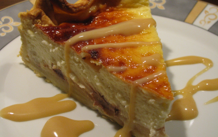 Tarte au fromage blanc poires et pépites de chocolat