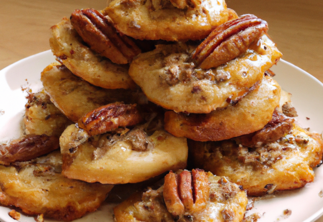 Biscuits Canelle miel Noix de pecan aux chocolat blanc