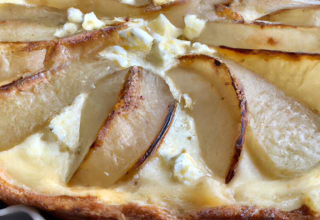 Tarte aux poires et reblochon