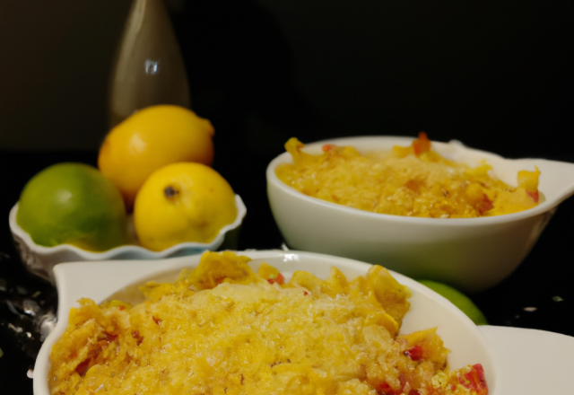 Crumble de mangue au citron vert maison