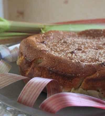 Gâteau fondant rhubarbe et mascarpone