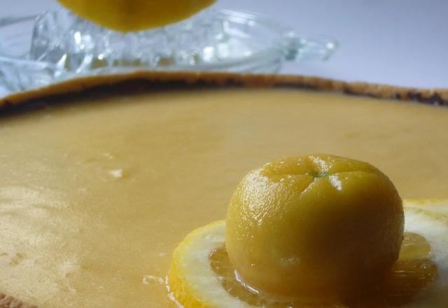 Tarte citron et chocolat, pâte sablée à la poudre d'amande