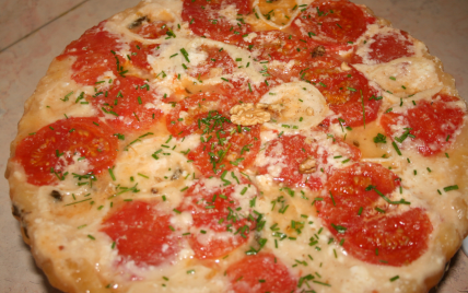 Tarte tatin de tomates et chèvre