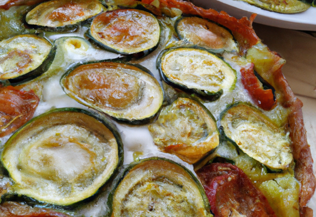 Clafoutis courgettes feta tomates séchées