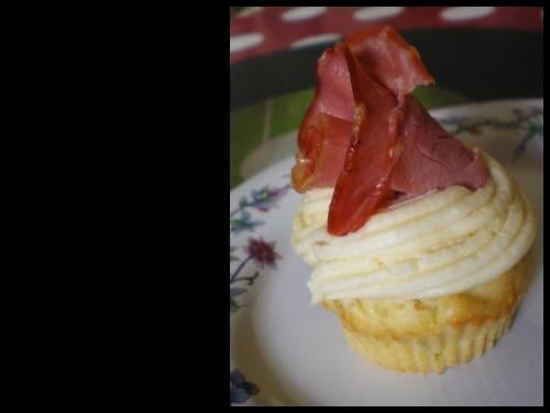 Cupcakes salés au poireau et leur ganache au Saint Félicien