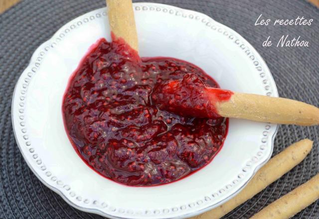 Confiture express de framboises