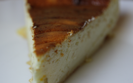 Tarte au fromage blanc et à la confiture de mirabelle