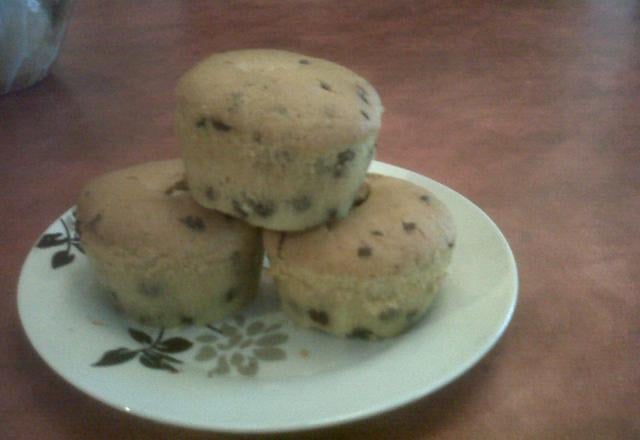 Muffins aux pépites de chocolat traditionnels