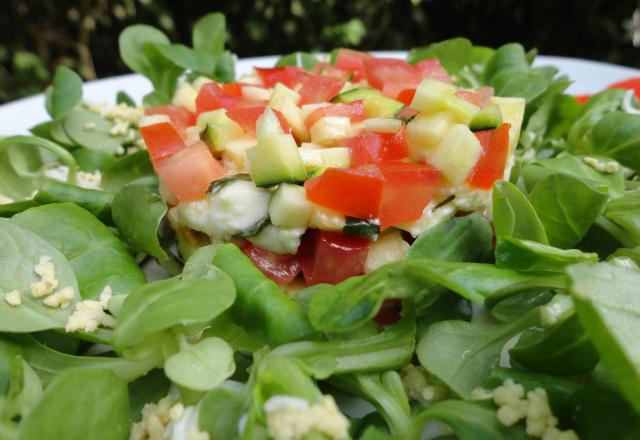 Salade de courgettes crues à l'huile de cameline