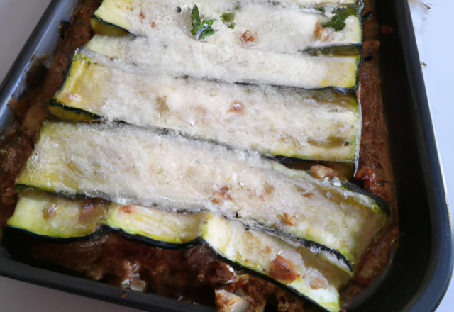 Moussaka de courgettes au chèvre