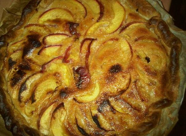 Tarte nectarine et noix de coco