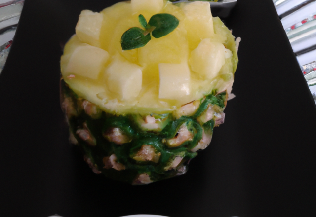 Tartare d'ananas au citron vert