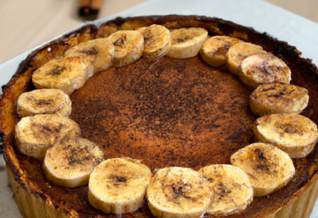 Tarte chocolat banane cannelle