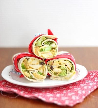 Wraps de poulet au curry