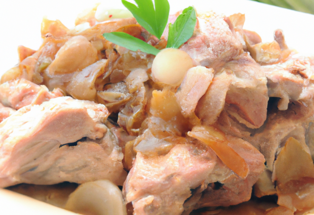 Fricassée d'échine de porc d'Argenteuil