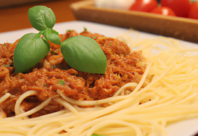 Spaghetti bolognaise les pâtes à la Baptise !