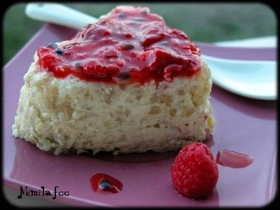 Pudding de tapioca vanillé sous un lit acidulé