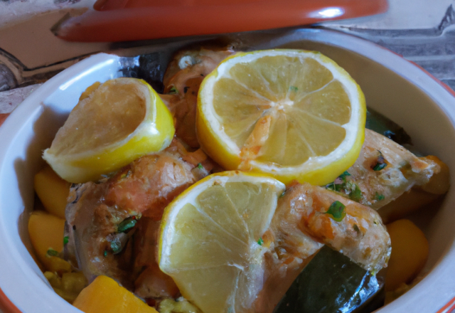 Tajine de poulet aux citrons maison