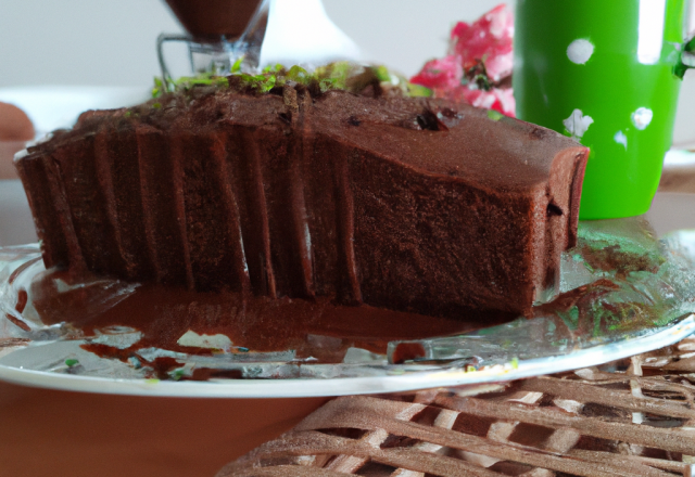 Gâteau au chocolat et pointe de café