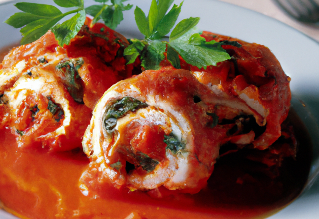 Braciole (roulades) de poulet à la sicilienne