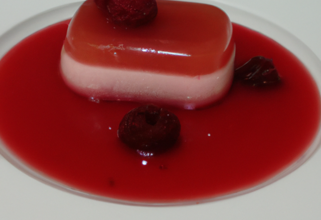 Crème framboise mûre à l'agar-agar