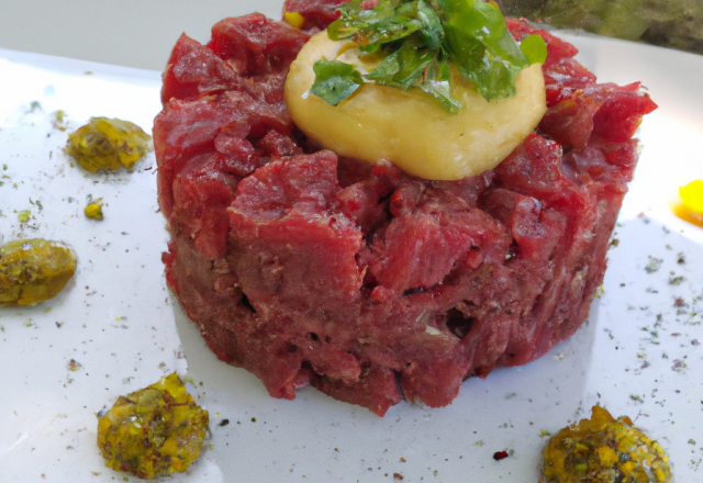 Tartare de bœuf aux deux sauces