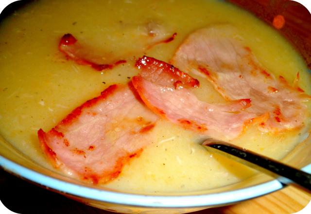 Soupe pommes de terre, bacon