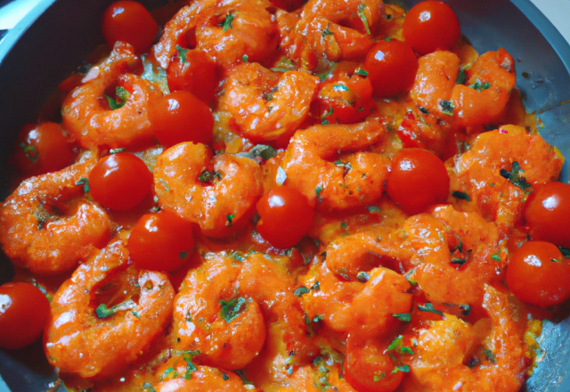 Tomates aux crevettes