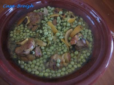 Tajine d'agneau aux petits pois