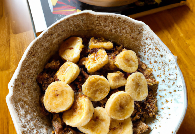 Crumble de boudin et banane aux spéculos