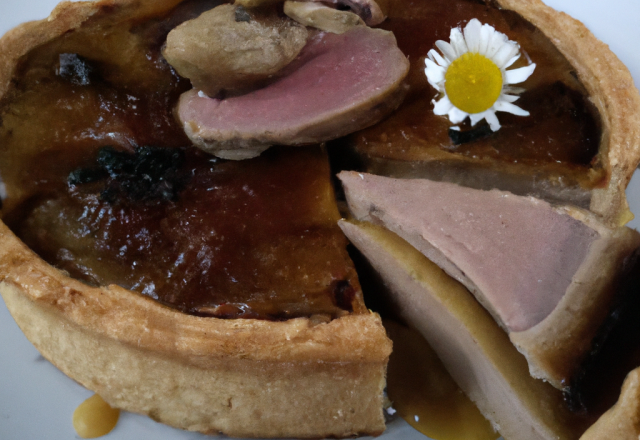 Tarte foie gras et canard