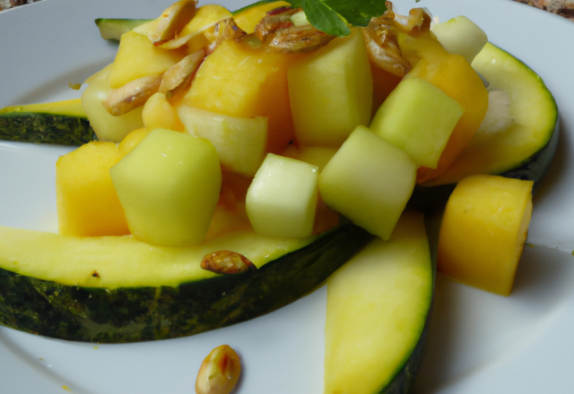 Salade melon courgette