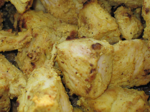 Escalopes de poulets au curry et yahourt