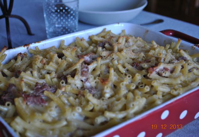 Macaroni gratinées au jambon de parme