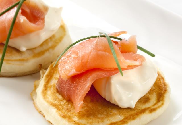 Blinis au saumon et au fromage frais