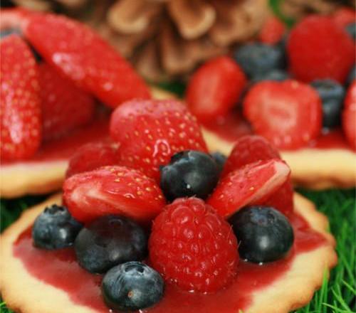 Pizzas de fruits rouges