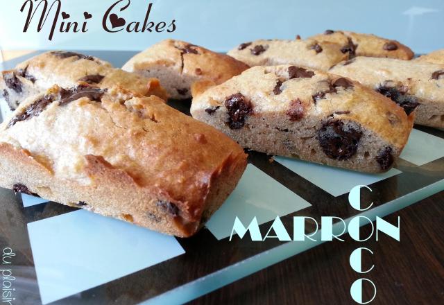 Mini cakes gourmands marrons coco