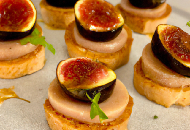 Bouchées de foie gras aux figues