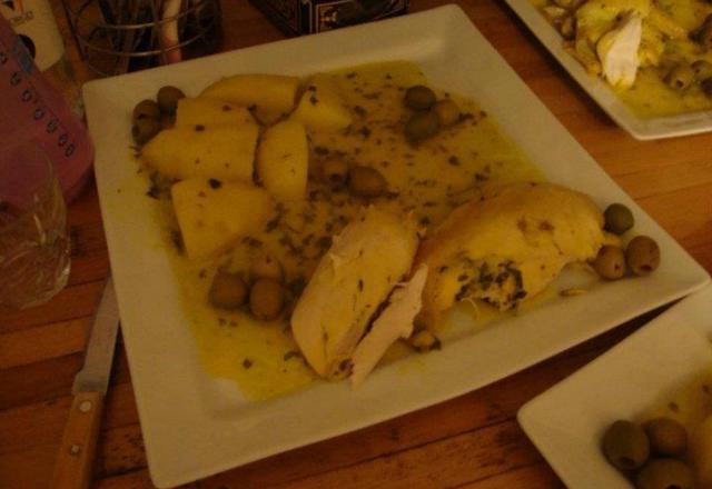 Poulet aux olives économique