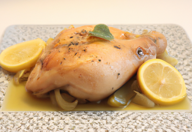 Poularde au citron confit