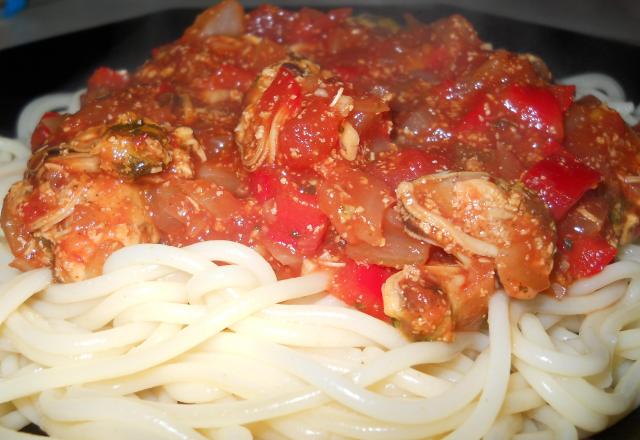 Spaghettis aux moules à la Catalane