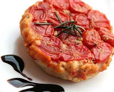 Petite tatin de tomates cerises au miel