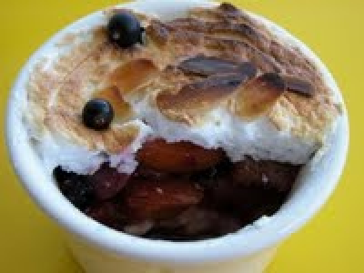 Gratin de nectarines au cassis