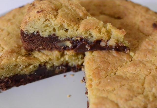 Brookies chocolat noir aux 2 pâtes