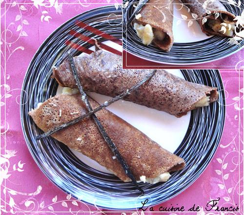 Crêpes au chocolat bananes et poires