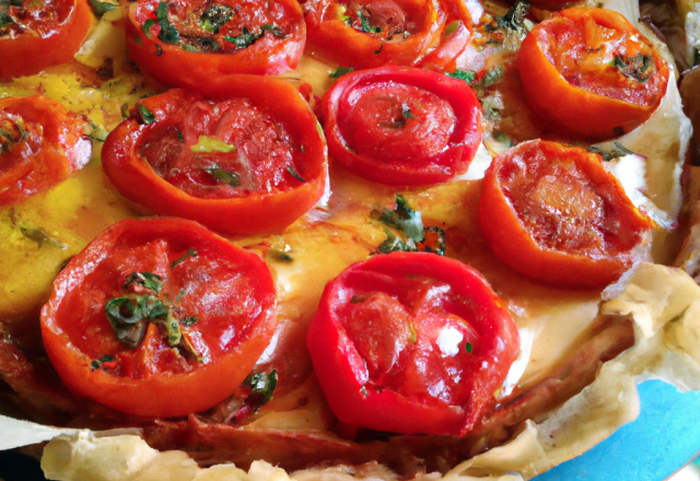 Tarte à la tomate à grignoter