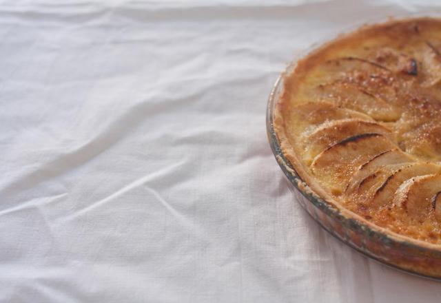 Tarte aux pommes à la crème brulée