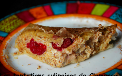 Galette comme une pastilla fragipane citronnée aux framboises