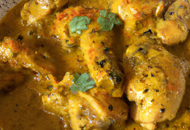 Poulet au curry au parfum de Corinthe