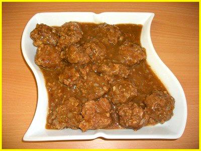 Boulettes de bœuf aux oignons et coca